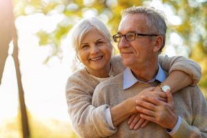 older couple enjoying time outside