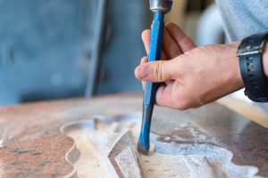 Customizing a grave marker with an etched image