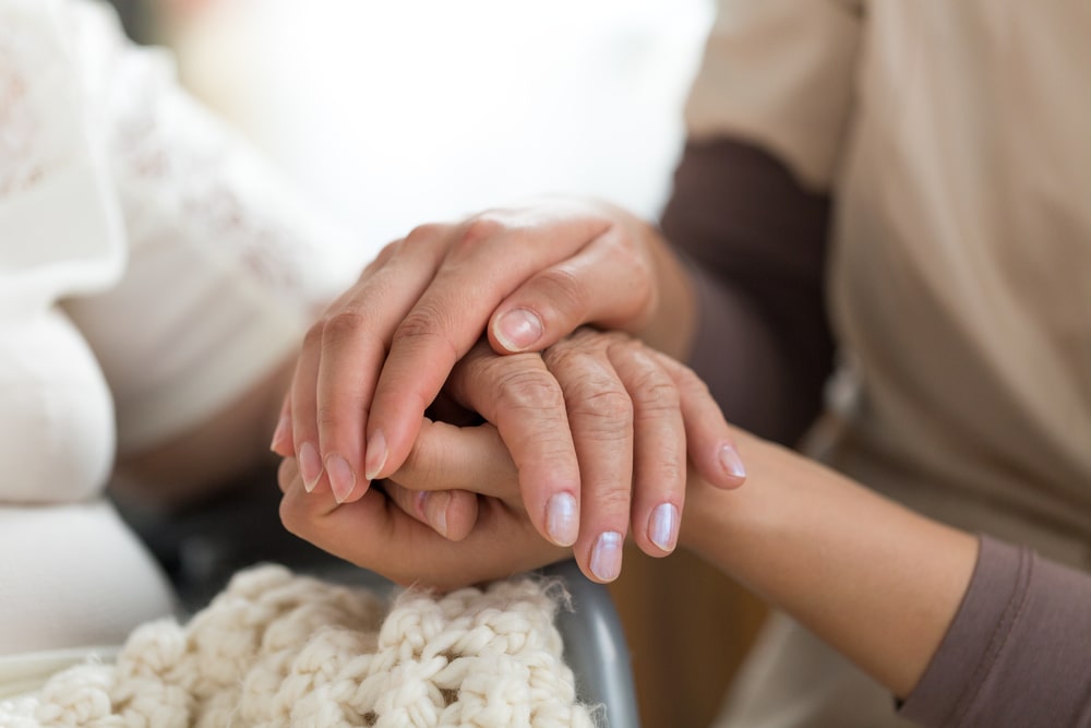 shows nurse providing care