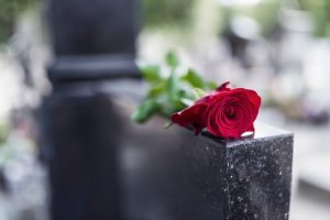 Shows an example of a memorial marker