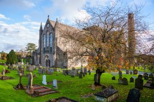 cemetery outside a beautiful old church