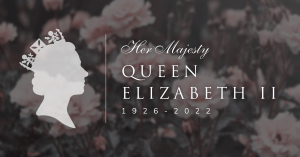 The Queen's profile with her birth and death dates