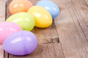 Plastic Easter eggs to use for memory notes