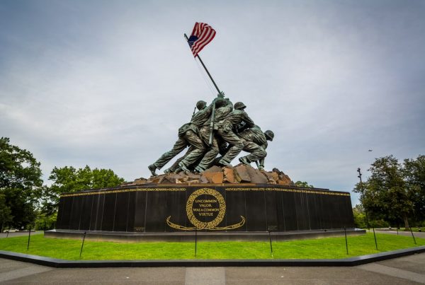 Shows image of full memorial