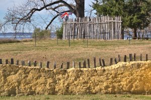 Image of James Fort, part of the recreation of Jamestown, Virginia