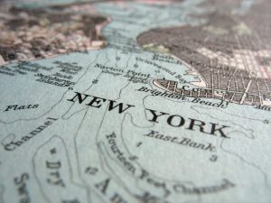 Map that focuses on New York City