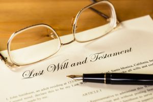 paper that says last will and testament 