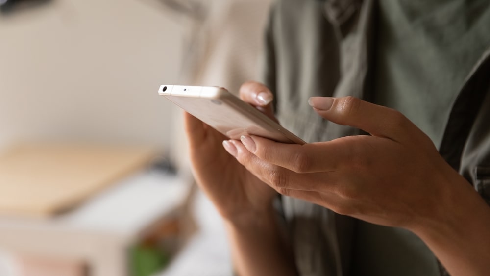 person holding a smartphone