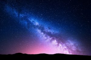 Milky Way galaxy in the night sky