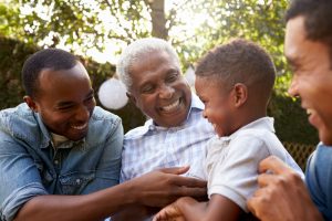 Three generations of a family; grandfather, father, uncle, and son; Father's Day