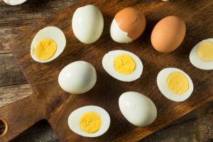 Hard-boiled eggs, a common part of the meal of condolence